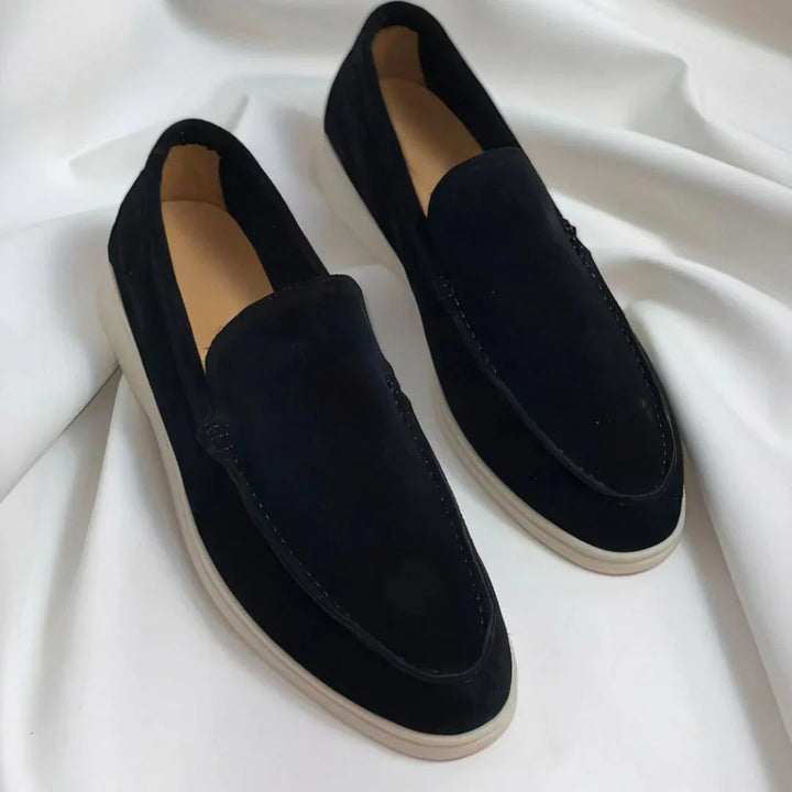 Eleganti mocassini in suede