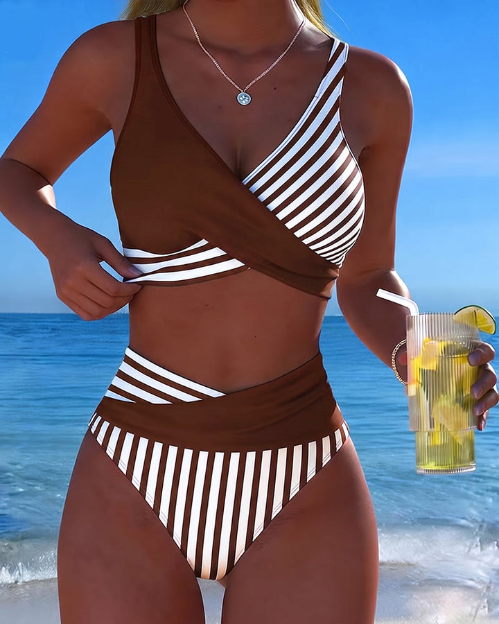 Giulia | Bikini Righe Incrociato
